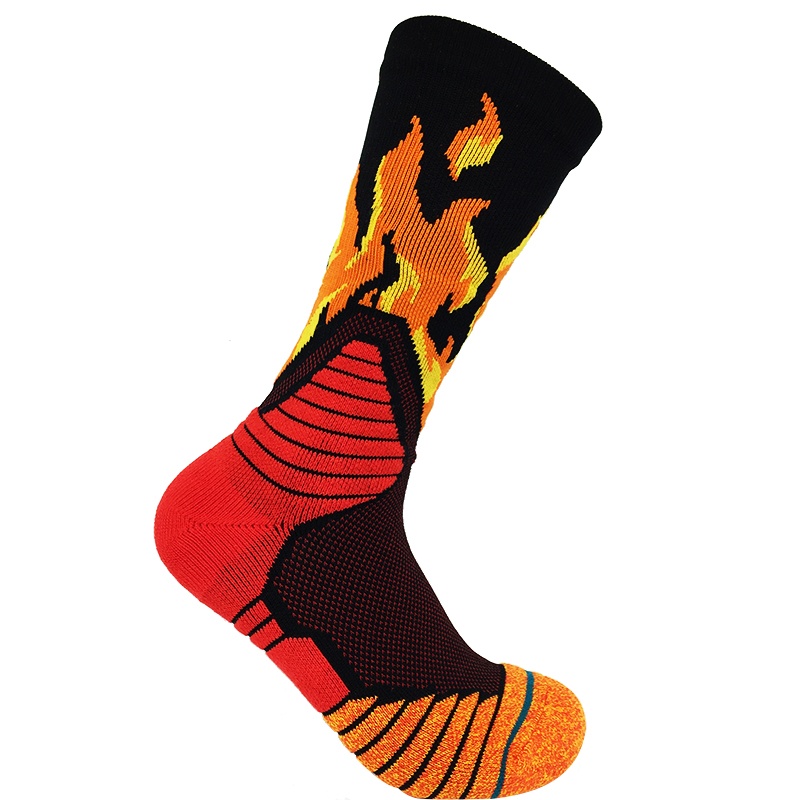 男式提花襪壓力襪印花中襪NF18074