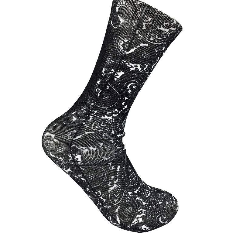 男式壓力襪提花印花中襪NF18076