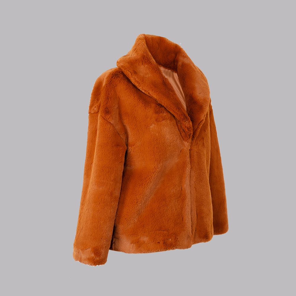 人造毛翻領上衣