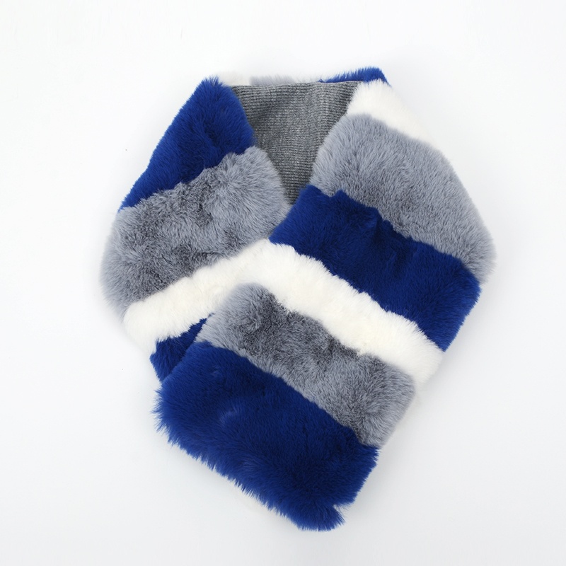 人造毛針織拼接毛領