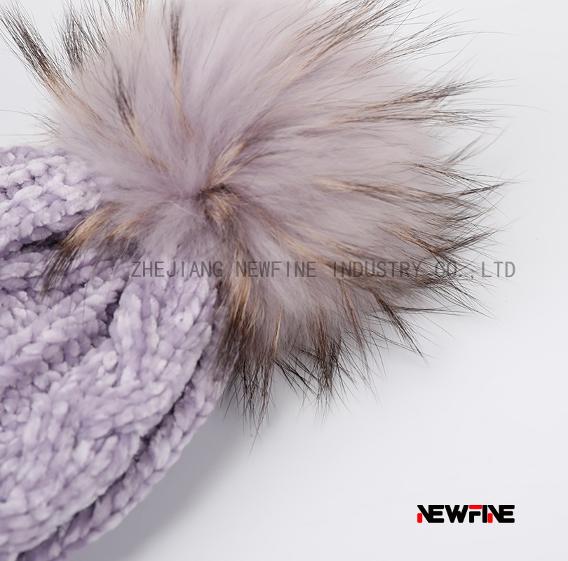 時尚保暖日常男女針織毛球帽子