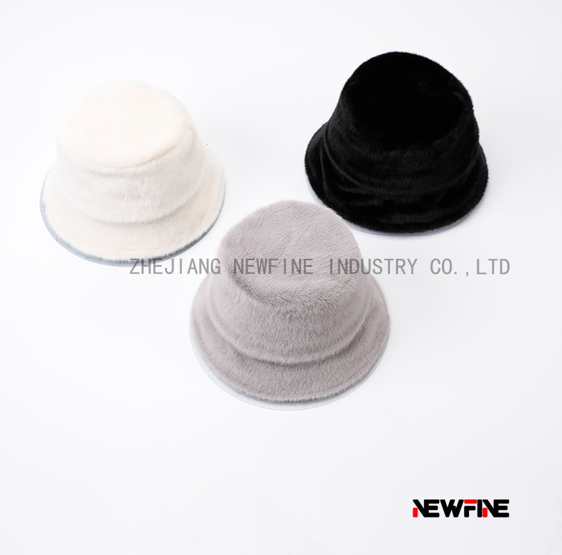 經典仿皮草盆帽漁夫帽遮陽帽